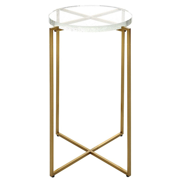 Uttermost Star-Crossed Glass Accent Table