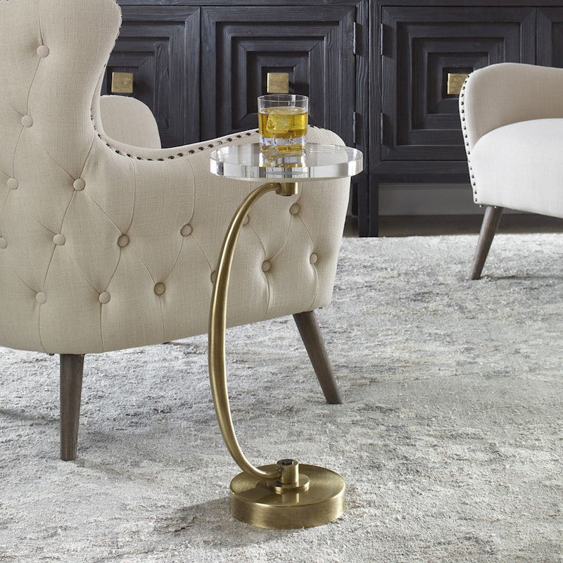 Uttermost Waveney Brass Drink Table - 25227
