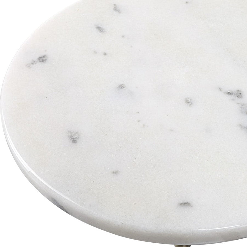 Uttermost Sentry Marble Accent Table, White