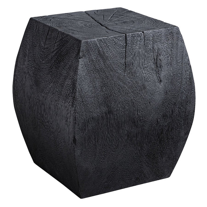 Uttermost Grove Black Wooden Accent Stool - 25296