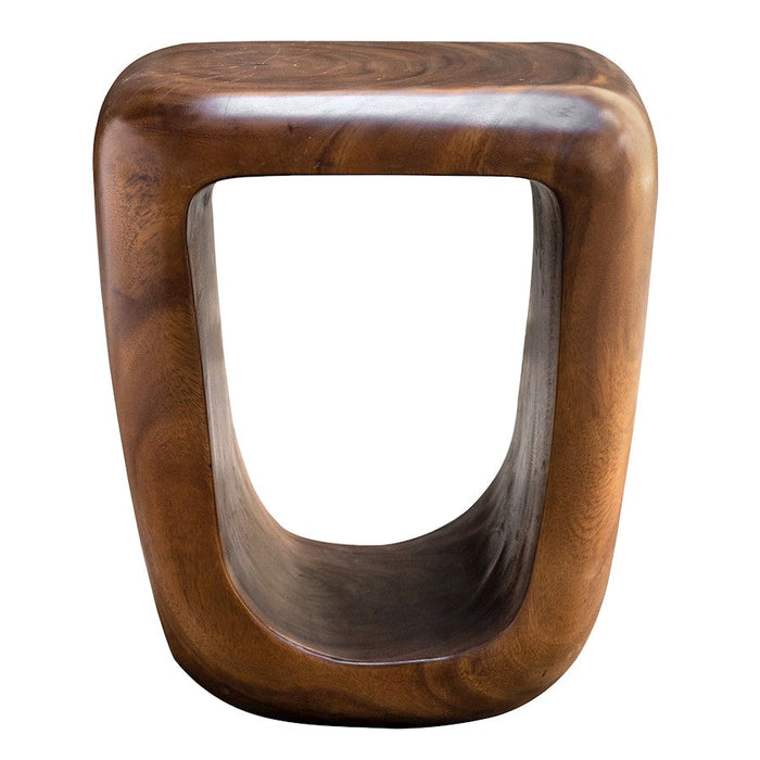 Uttermost Loophole Wooden Accent Stool, Suar Wood - 25457