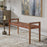 Uttermost Plait Woven Leather Bench