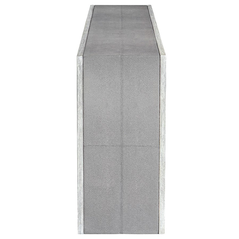 Uttermost Aerina Aged Gray Console Table, Aged White/Grey