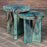 Uttermost Nadette Nesting Tables, Set of 2, Rich Blue-green Stain - 25497