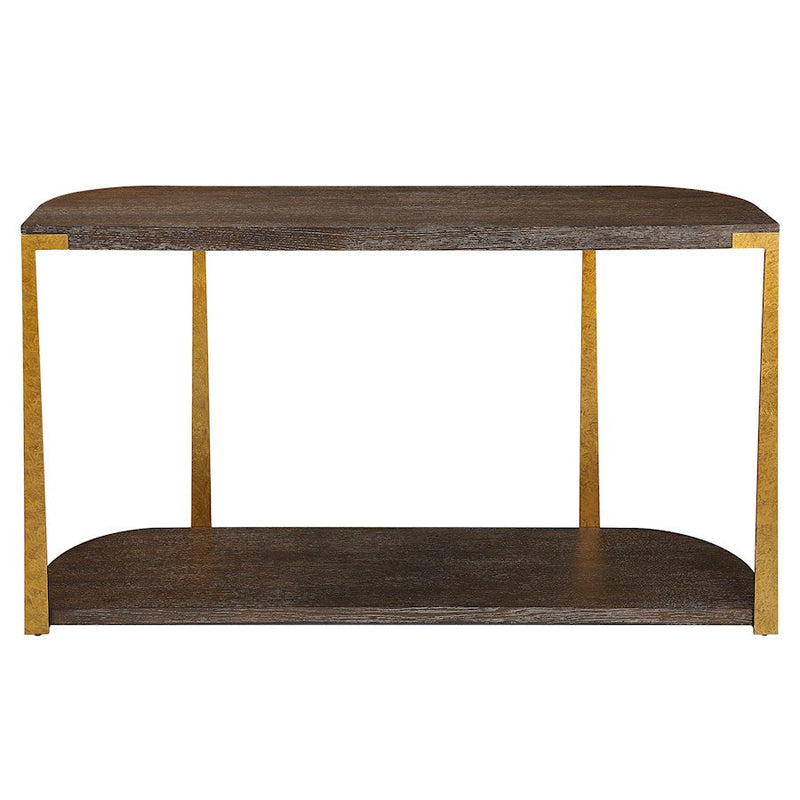 Uttermost Palisade Wood Console Table, Oak Veneer