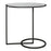 Uttermost Twofold White Marble Accent Table, Satin Black - 25749