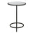 Uttermost Twofold White Marble Accent Table, Satin Black