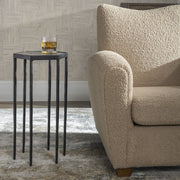 Uttermost Aviary Hexagonal Accent Table, Satin Black - 25881