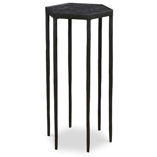 Uttermost Aviary Hexagonal Accent Table, Satin Black