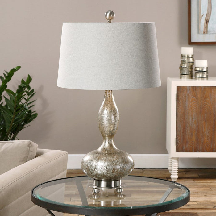 Uttermost Vercana Table Lamp, Set of 2, Brushed Nickel Metal