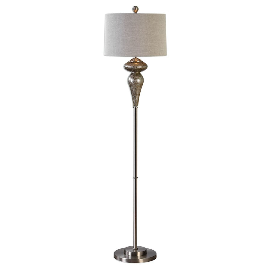 Uttermost Vercana Floor Lamp, Set of 2, Brushed Nickel - 28102-2