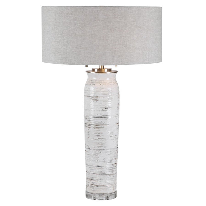 Uttermost 2 Light Lenta White Table Lamp