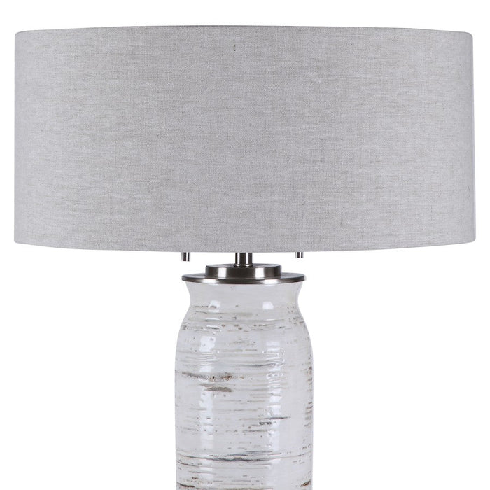 Uttermost 2 Light Lenta White Table Lamp