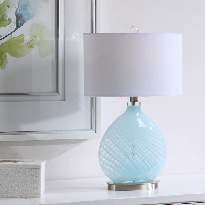 Uttermost 1 Light Aquata Glass Table Lamp