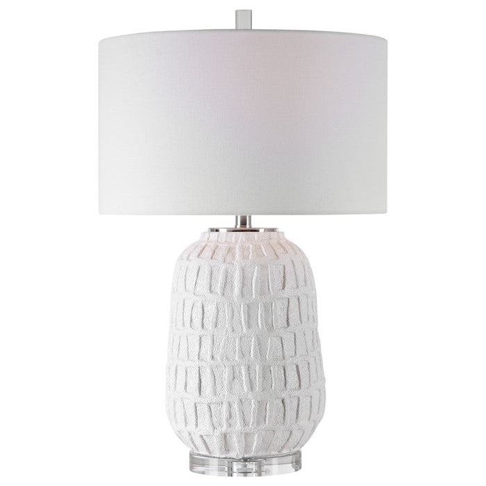 Uttermost 1 Light Caelina Textured White Table Lamp