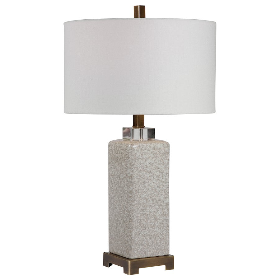 Uttermost 1 Light Irie Crackled Taupe Table Lamp