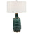 Uttermost Scouts Deep Green 1 Light Table Lamp, Brushed Nickel - 28376-1