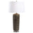 Uttermost Ebon Charcoal 1 Light Table Lamp, Brushed Nickel/Crystal - 28377-1