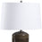 Uttermost Ebon Charcoal 1 Light Table Lamp, Brushed Nickel/Crystal