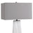 Uttermost Sycamore White 1 Light Table Lamp, Brushed Nickel