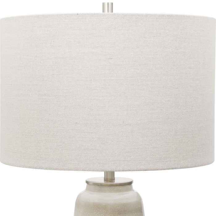 Uttermost Comanche Table Lamp, White Crackle