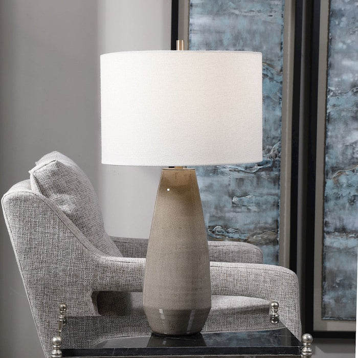 Uttermost Volterra Table Lamp, Taupe-Gray