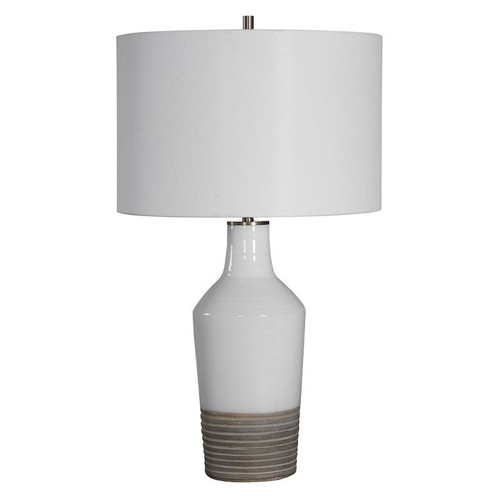 Uttermost Dakota Table Lamp, White Crackle