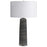 Uttermost Seurat Charcoal Grey Table Lamp, Polished Nickel/Crystal