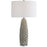 Uttermost Kari Light Grey Table Lamp, Brushed Nickel/Crystal Accent - 28417-1