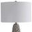 Uttermost Kari Light Grey Table Lamp, Brushed Nickel/Crystal Accent