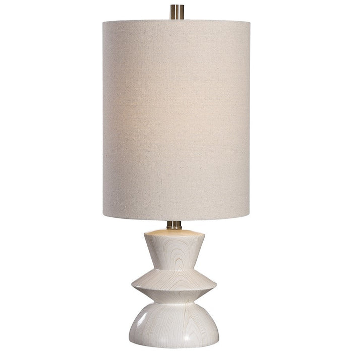 Uttermost Stevens Bleached Wood Buffet Lamp, Brushed Nickel Plated - 28422-1