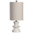 Uttermost Stevens Bleached Wood Buffet Lamp, Brushed Nickel Plated