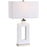 Uttermost Entry Modern White Table Lamp, Polished Nickel Plated - 28426-1