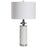 Uttermost Calia White Table Lamp, Nickel Plated/Crystal