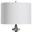 Uttermost Calia White Table Lamp, Nickel Plated/Crystal