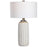 Uttermost Azariah White Crackle Table Lamp, Brushed Nickel/Crystal - 28431