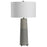 Uttermost Abdel Grey Glaze 1 Light Table Lamp, Gunmetal Plated