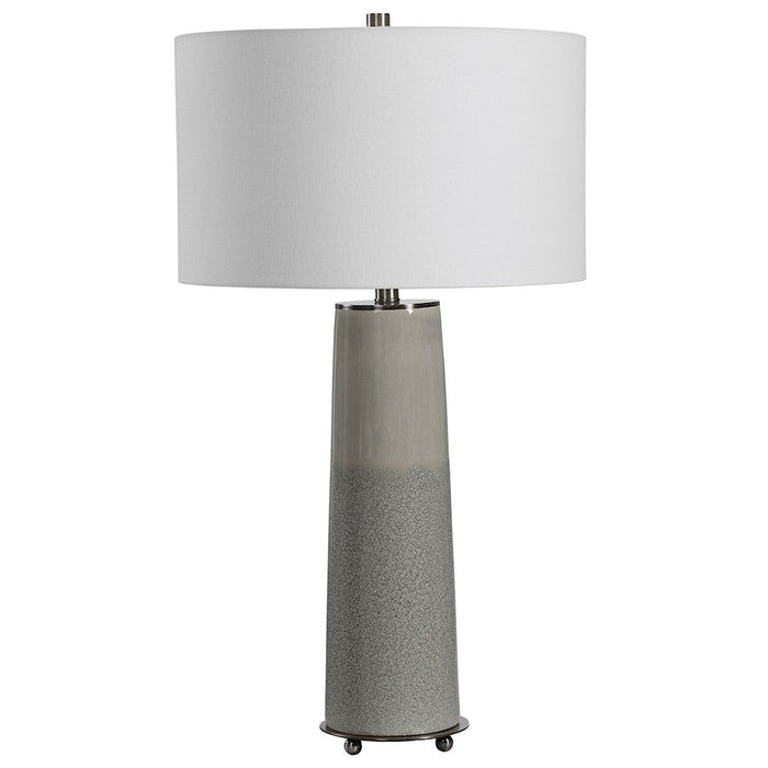 Uttermost Abdel Grey Glaze 1 Light Table Lamp, Gunmetal Plated