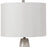 Uttermost Delgado Light Grey Table Lamp, Brushed Nickel Plated Accent