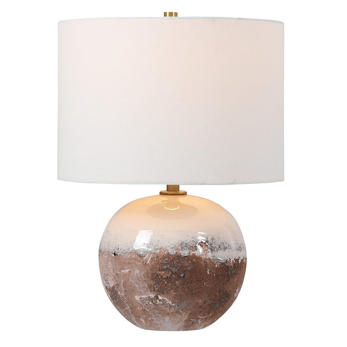 Uttermost Durango Terracotta Accent Lamp, White/Light Brass Plated - 28440-1