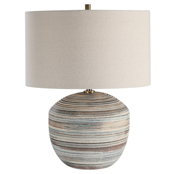 Uttermost Prospect Striped Accent Lamp, Light Brushed Brass Plated - 28441-1