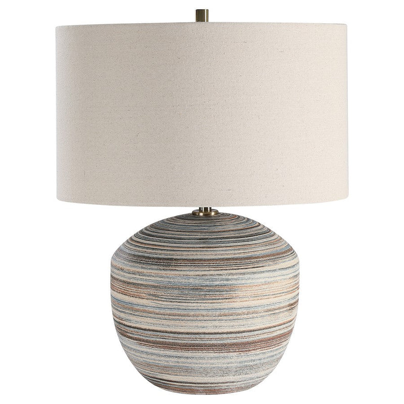 Uttermost Prospect Striped Accent Lamp, Light Brushed Brass Plated