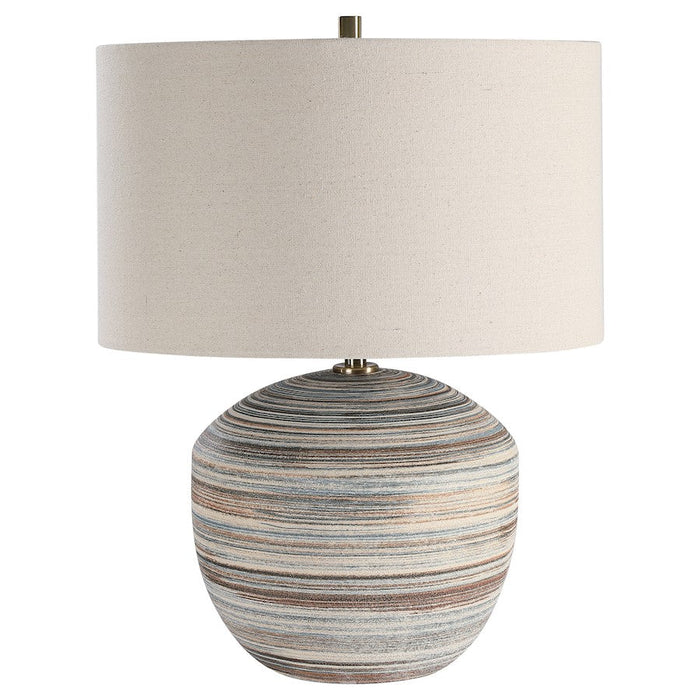 Uttermost Prospect Striped Accent Lamp, Light Brushed Brass Plated