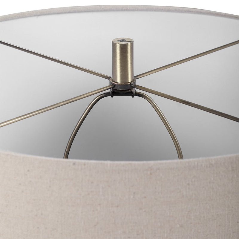 Uttermost Prospect Striped Accent Lamp, Light Brushed Brass Plated
