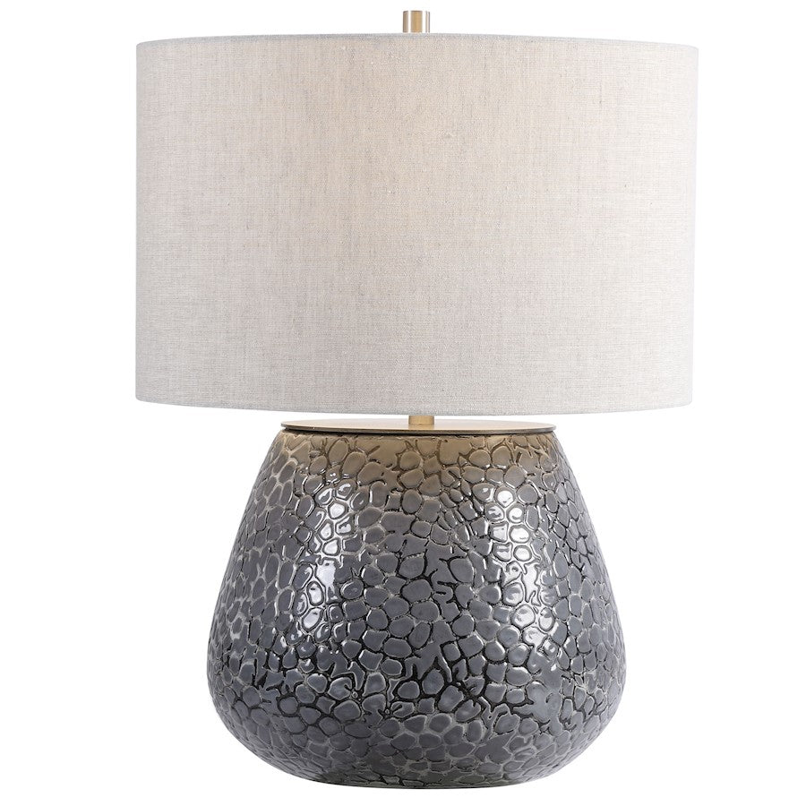 Uttermost Pebbles 1 Light Metallic Gray Table Lamp - 28445-1