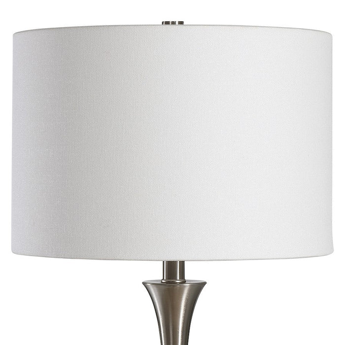 Uttermost Pitman Industrial 1 Light Table Lamp, Brushed Nickel Plated