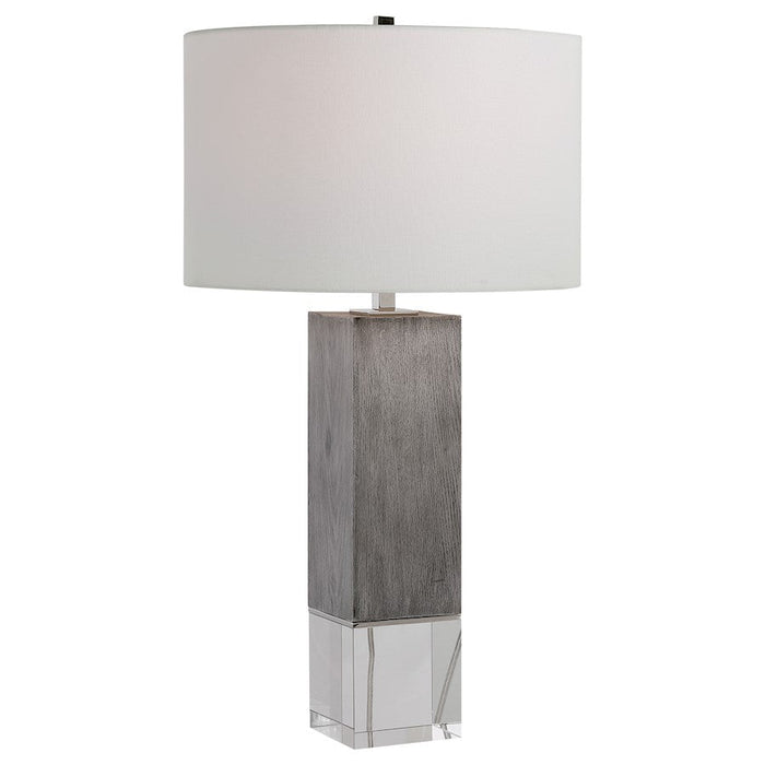 Uttermost Cordata Modern Lodge Table Lamp, Grey/Polished Nickel Plated - 28449