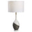 Uttermost Tanali Modern Table Lamp, White Marble/Charcoal, Gold Plated - 28465