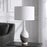 Uttermost Tanali Modern Table Lamp, White Marble/Charcoal, Gold Plated