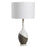 Uttermost Tanali Modern Table Lamp, White Marble/Charcoal, Gold Plated